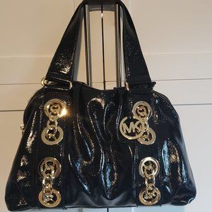 Michael Kors Black Patent Leather Handbag